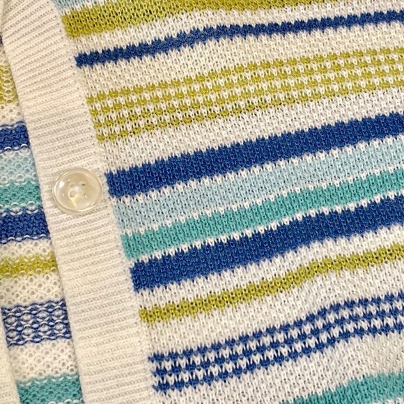 Pendleton | Petite Striped Cotton Blend Sweater | Petite Medium - Picture 3 of 5